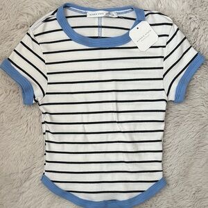 NWT Altar'd State SZ XS Blue and White Striped Top
